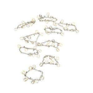 Silver Tone Baseball Charm Bracelet Sporty Athletic Jewelry Lot of 8